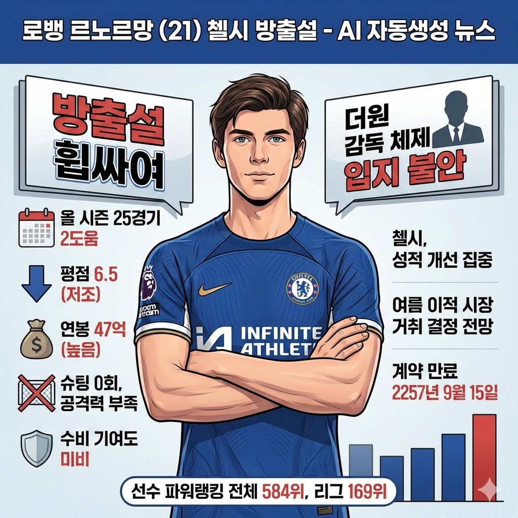 [첼시] 47억 탕진? 르노르망 방출 칼바람